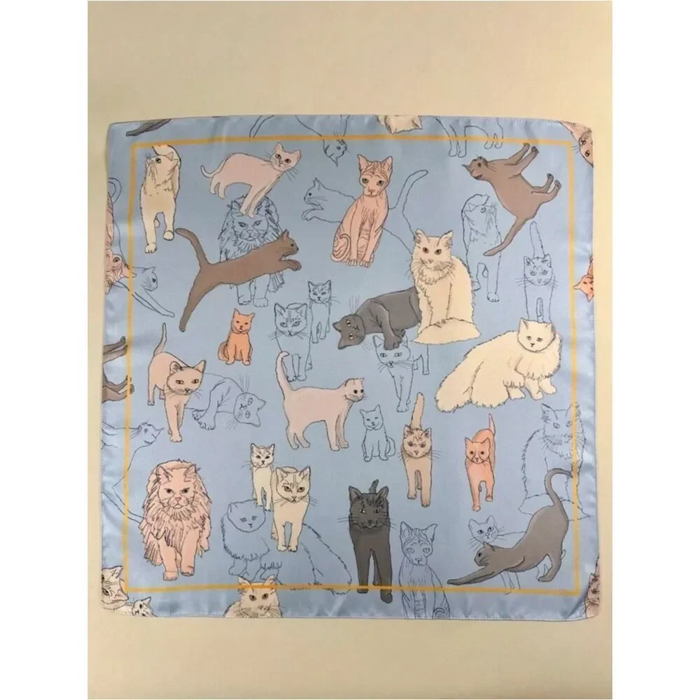 Cat Pattern scarf P138